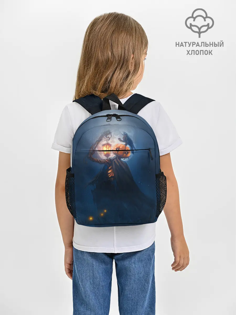 Рюкзак детский / ТЫКВИННЫЙ МОНСТР В ТУМАНЕ / ХЕЛЛОУИН