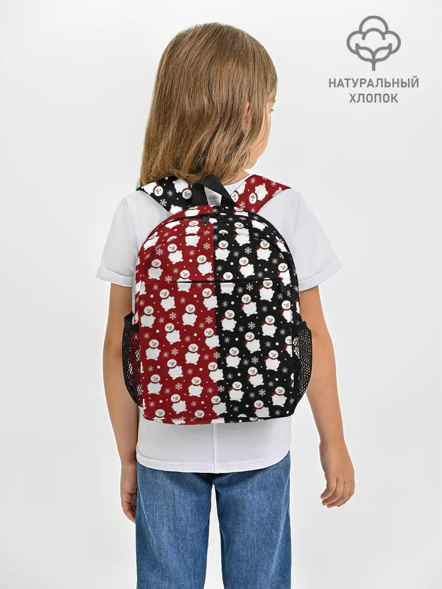 Рюкзак детский / Снеговики, снежинки и снег