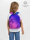 Рюкзак детский / Абстрактный пурпурно-синий