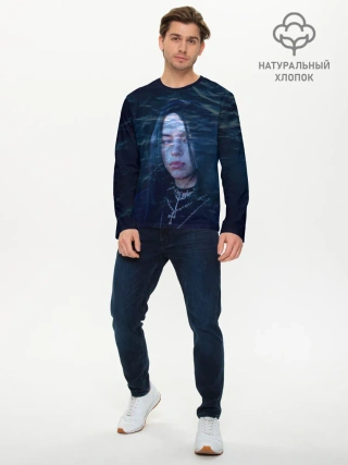 Мужской лонгслив базовый / Billie Eilish Ocean Eyes