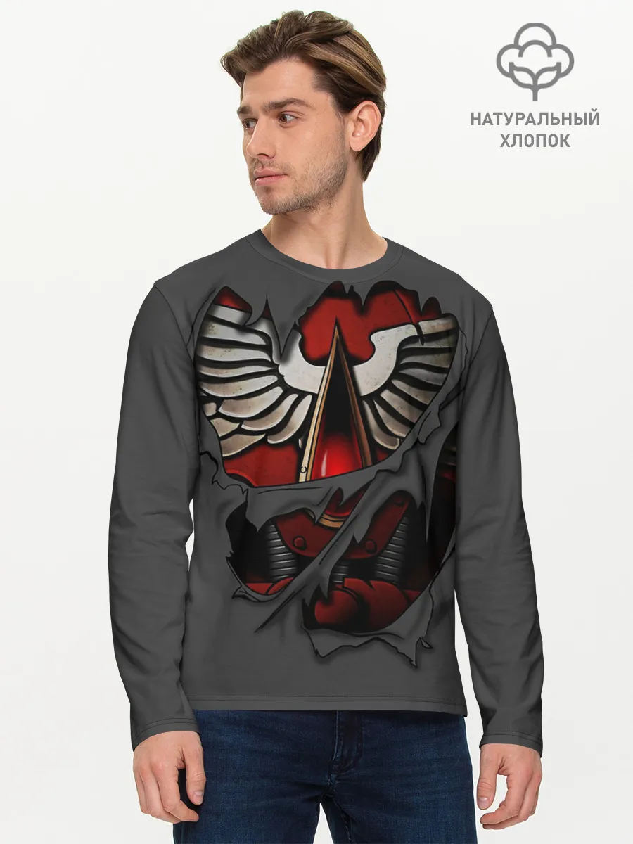 Мужской лонгслив базовый / Доспехи Кровавых Ангелов