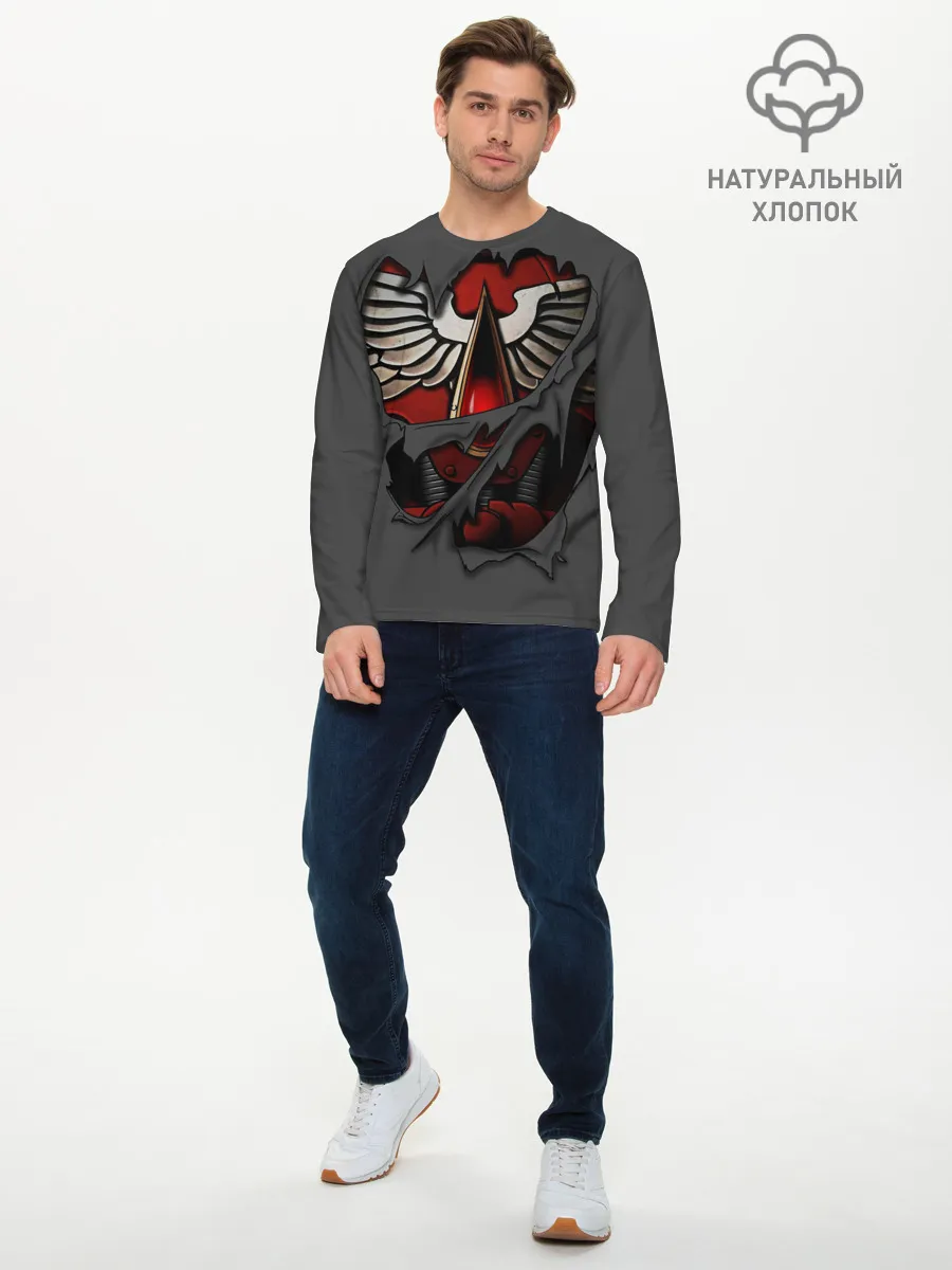 Мужской лонгслив базовый / Доспехи Кровавых Ангелов