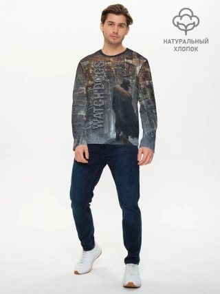 Мужской лонгслив базовый / Watch Dogs