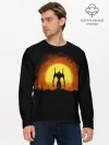 Мужской лонгслив базовый / evangelion yellow planet