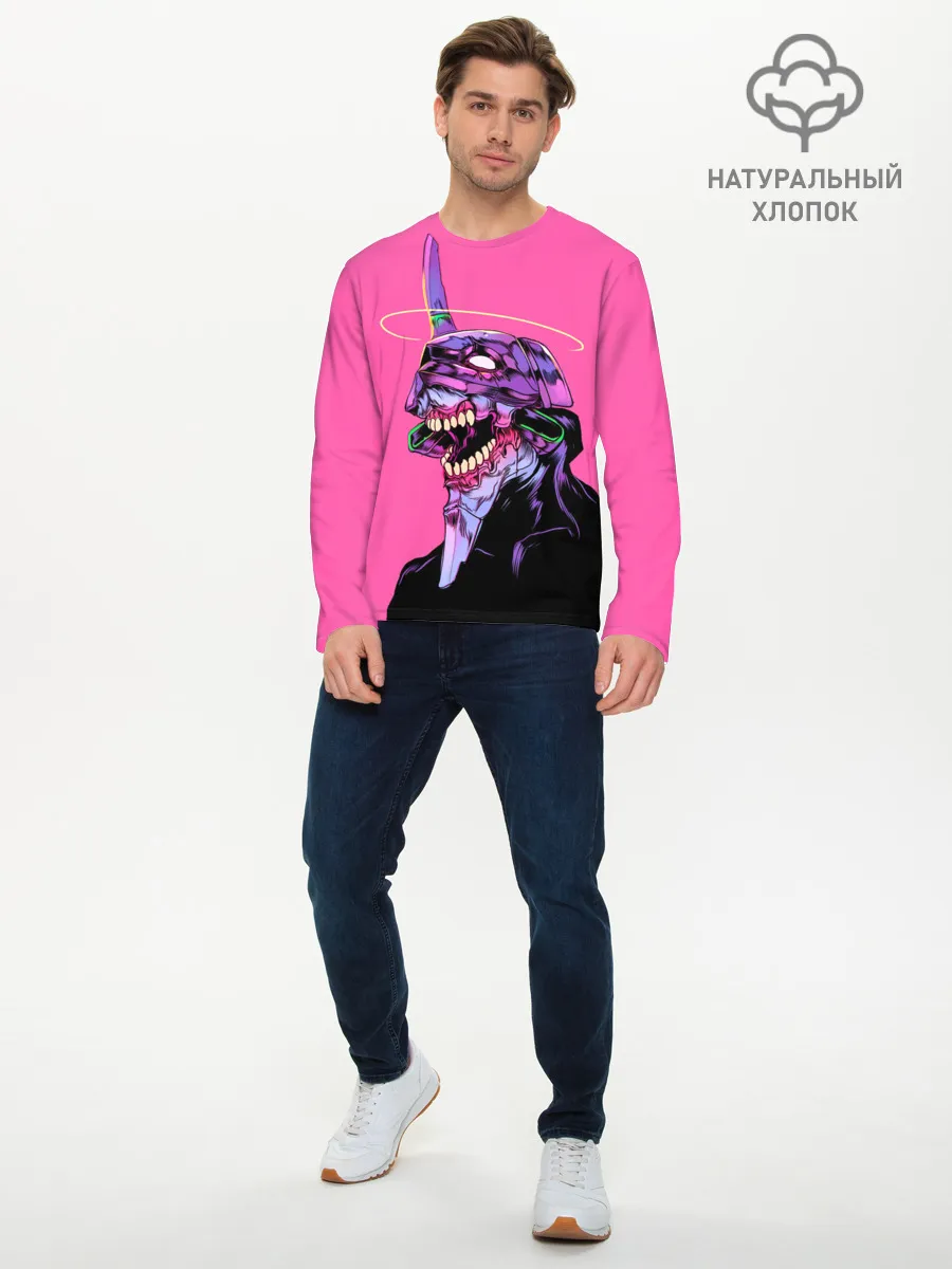 Мужской лонгслив базовый / Монстр Евангелион