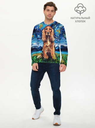 Мужской лонгслив базовый / Кокер-спаниель