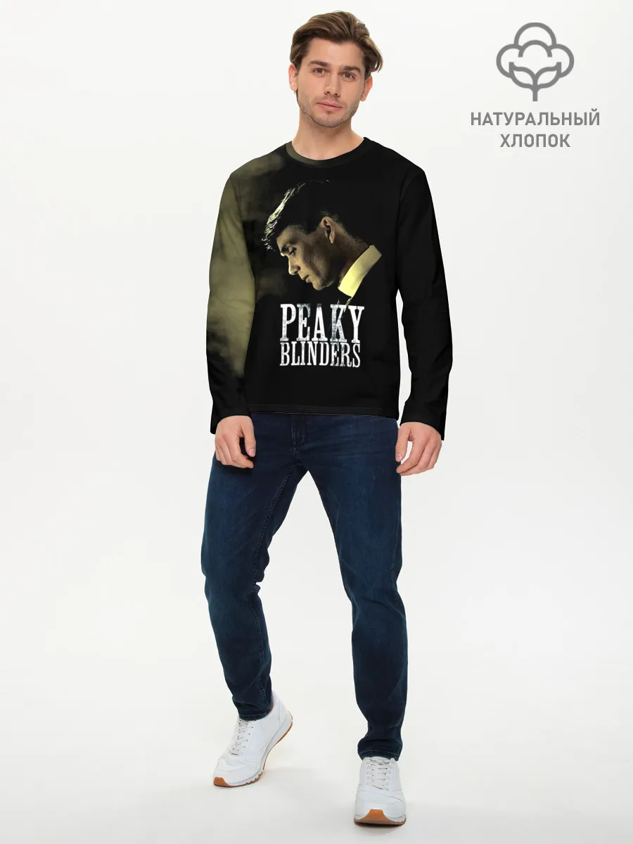 Мужской лонгслив базовый / Острые козырьки