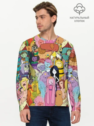 Мужской лонгслив базовый / Adventure time