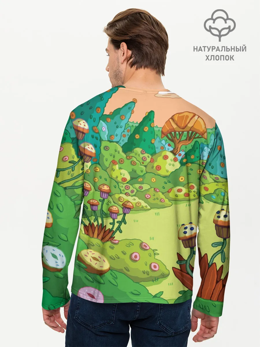 Мужской лонгслив базовый / Ливнерог и Джейк