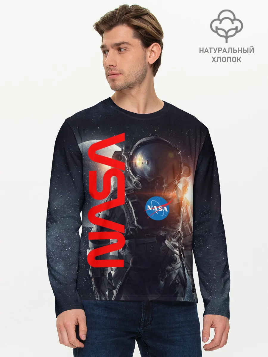 Мужской лонгслив базовый / Nasa Apollo 16