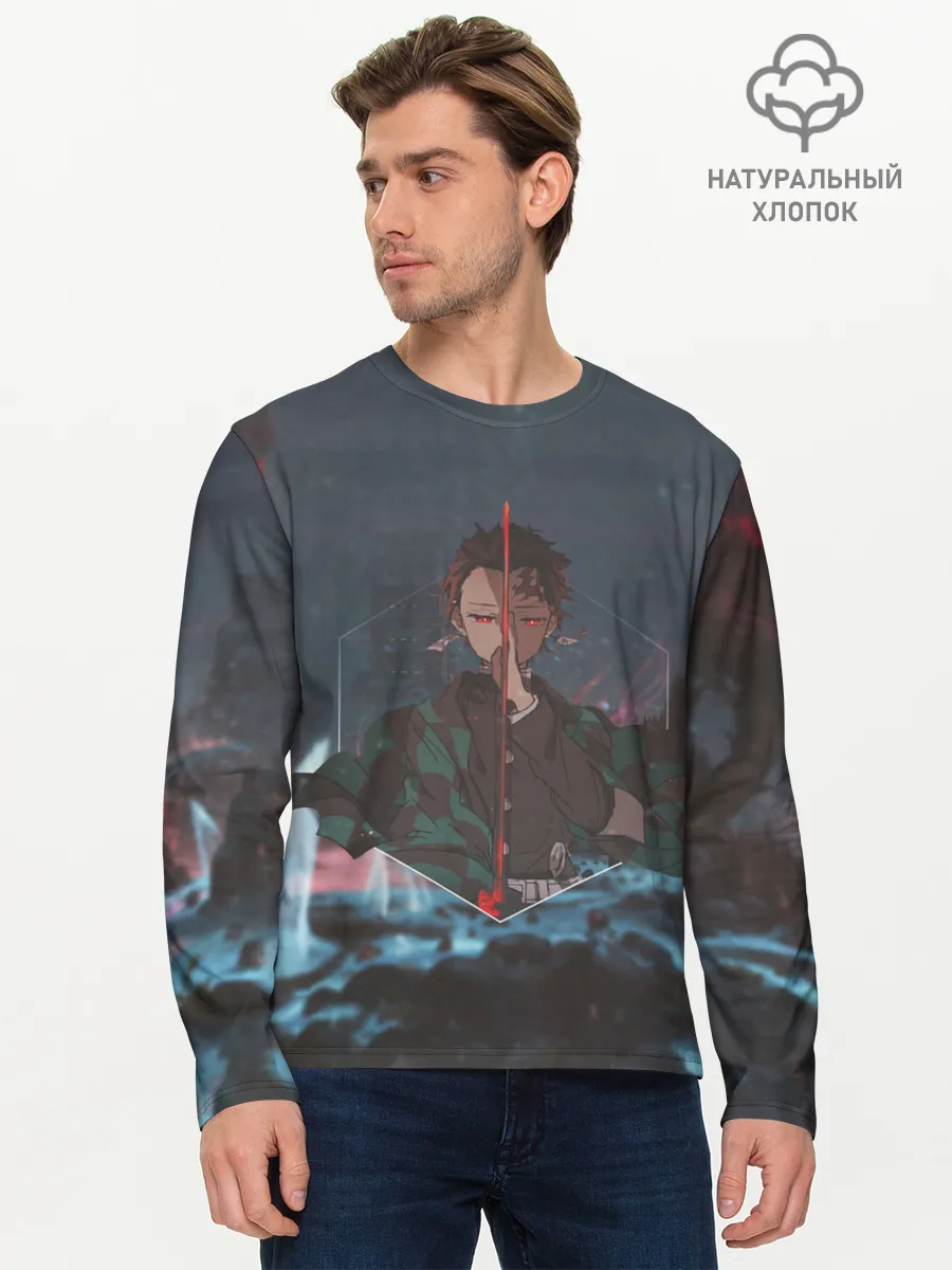 Мужской лонгслив базовый / Танджиро Камадо