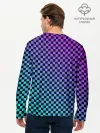 Мужской лонгслив базовый / Checkerboard gradient