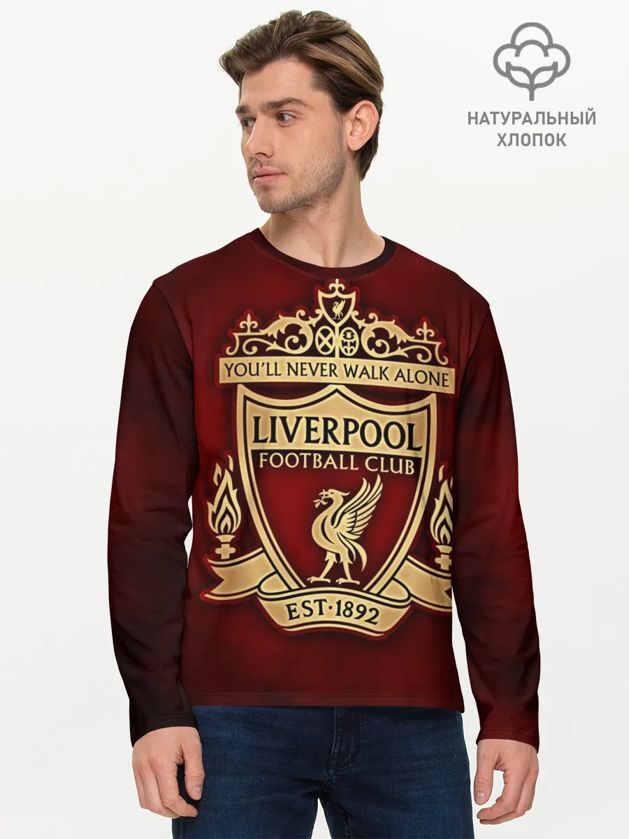 Мужской лонгслив базовый / Ливерпуль