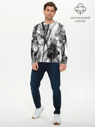 Мужской лонгслив базовый / SMOKE ABSTRACTION