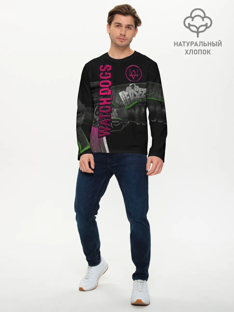 Мужской лонгслив базовый / WATCH DOGS