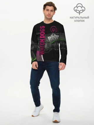 Мужской лонгслив базовый / WATCH DOGS