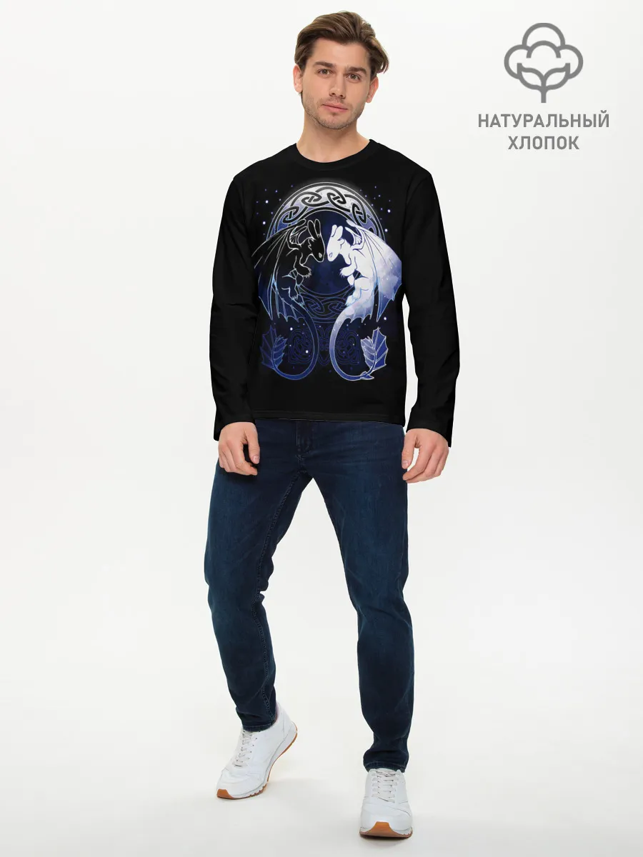 Мужской лонгслив базовый / Как приручить дракона