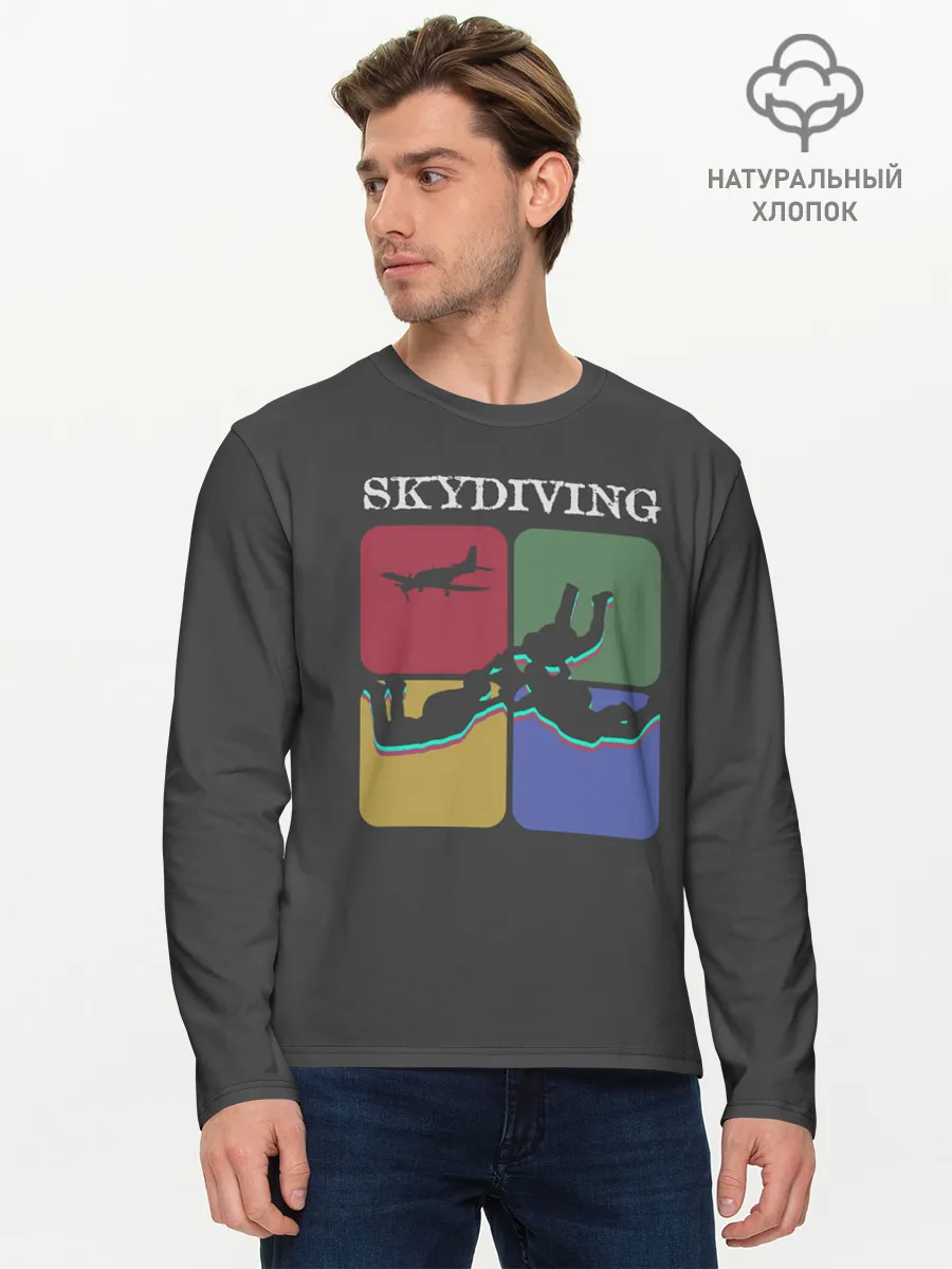 Мужской лонгслив базовый / Skydiving