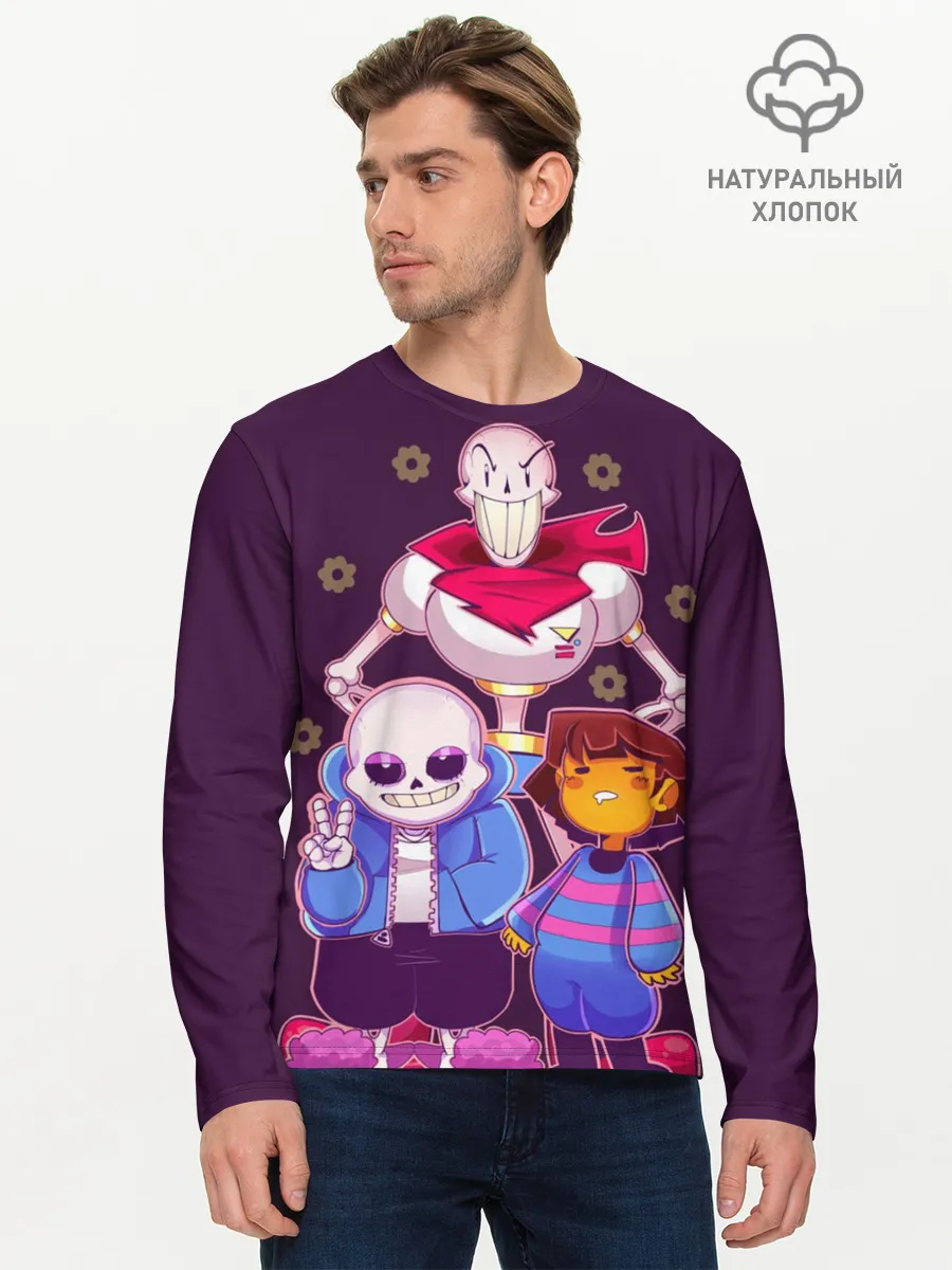 Мужской лонгслив базовый / Персонажи Undertale