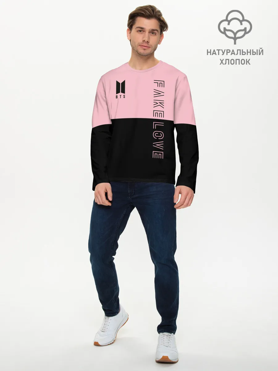 Мужской лонгслив базовый / BTS Fake Love
