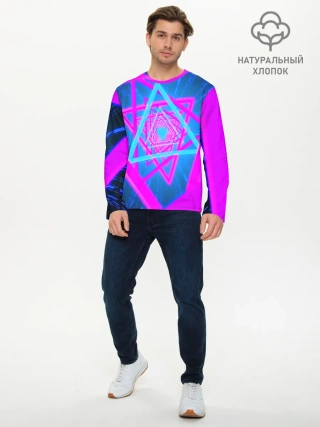 Мужской лонгслив базовый / MUSIC NEON