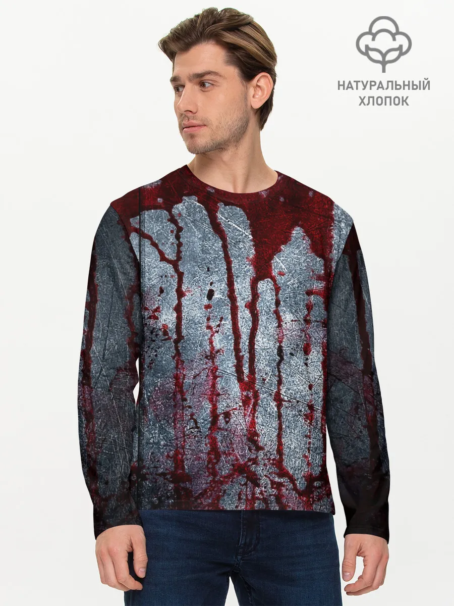 Мужской лонгслив базовый / Кровь на металле