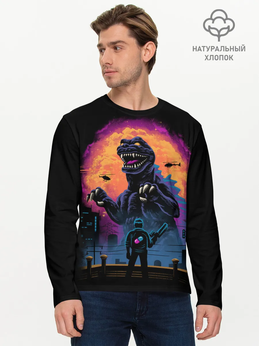 Мужской лонгслив базовый / Разборки в Токио