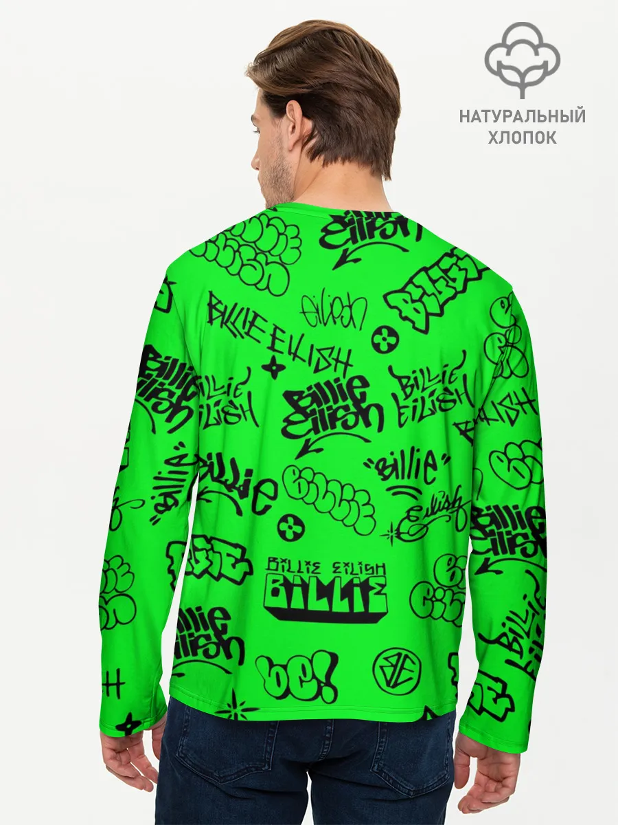 Мужской лонгслив базовый / Billie Eilish graffiti