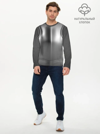 Мужской лонгслив базовый / Доспехи рыцаря