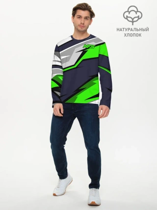 Мужской лонгслив базовый / Need for Speed