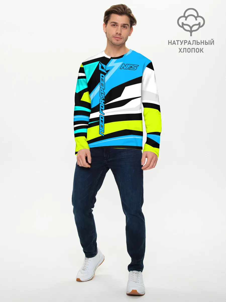 Мужской лонгслив базовый / Need for Speed