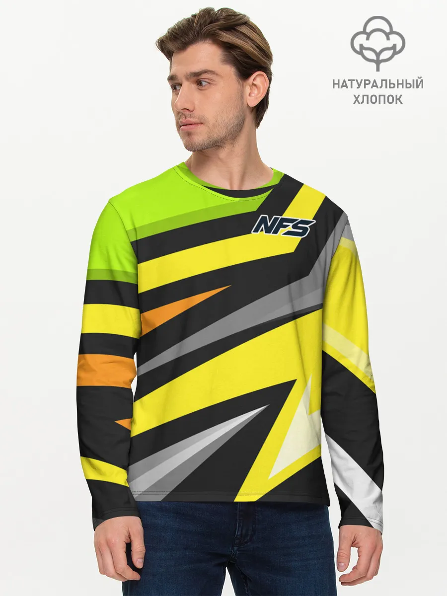 Мужской лонгслив базовый / Need for Speed