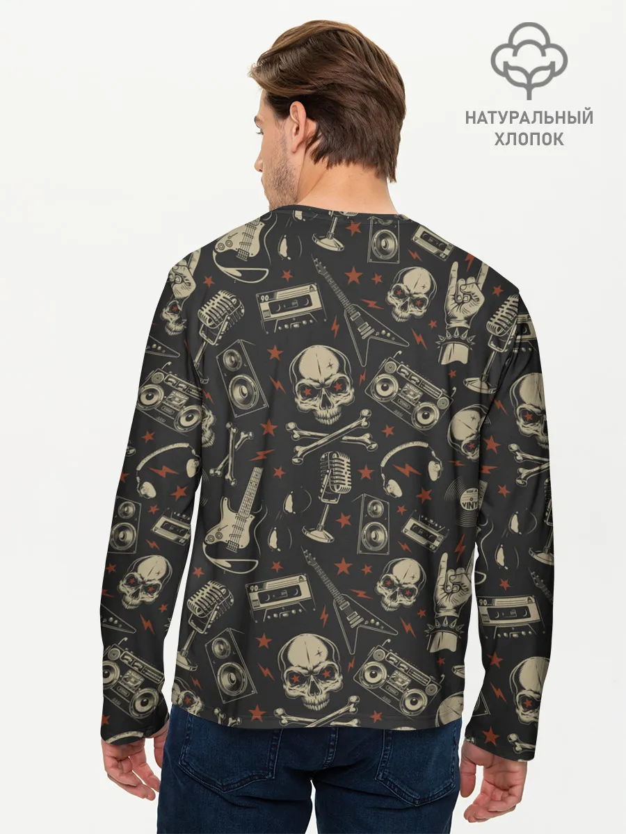 Мужской лонгслив базовый / ROCK MUSIC