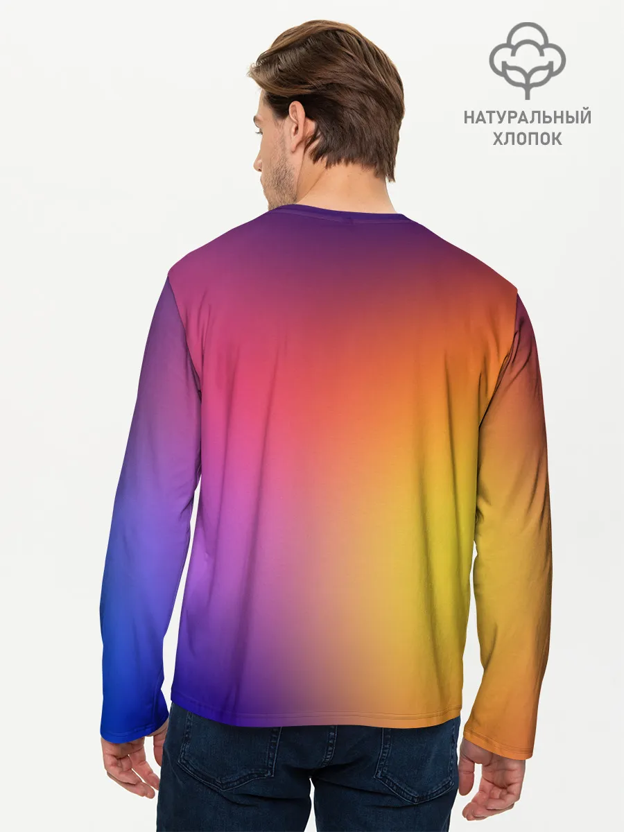 Мужской лонгслив базовый / Abstract gradient colors