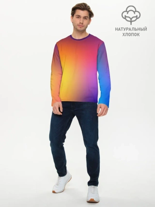 Мужской лонгслив базовый / Abstract gradient colors