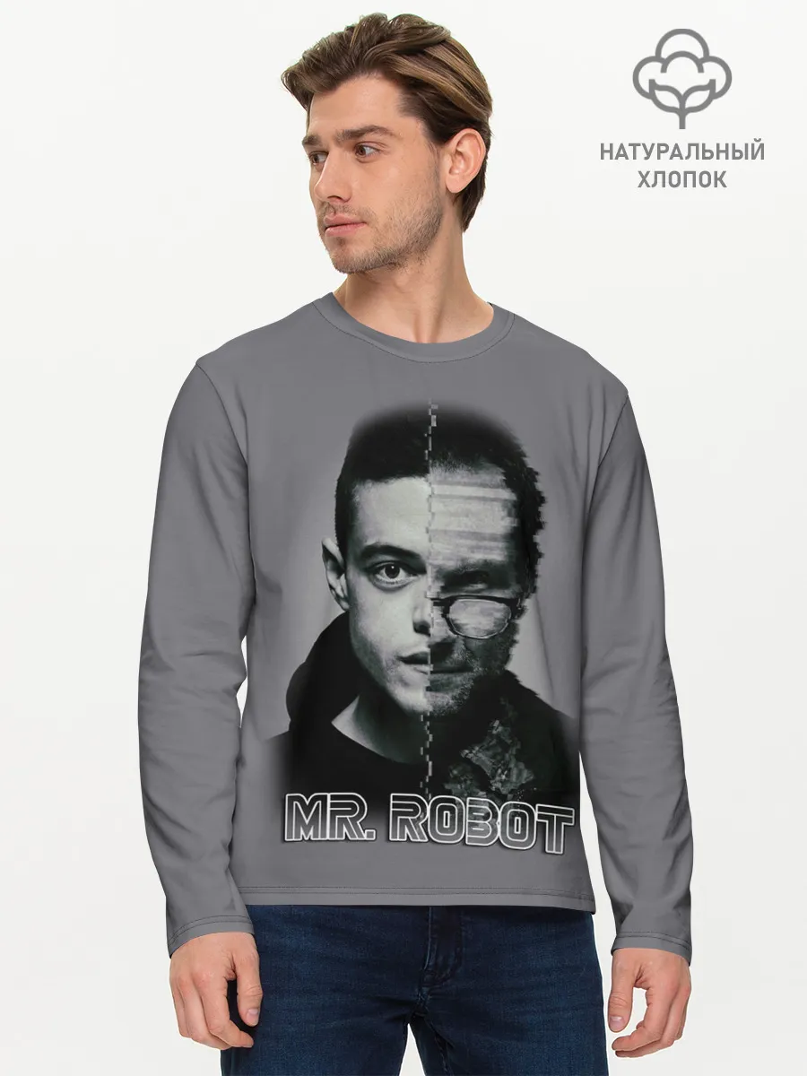 Мужской лонгслив базовый / Мистер Робот