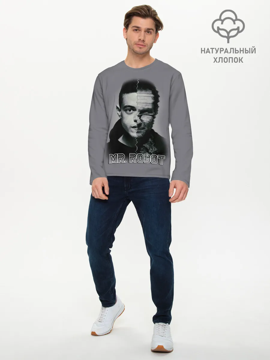 Мужской лонгслив базовый / Мистер Робот
