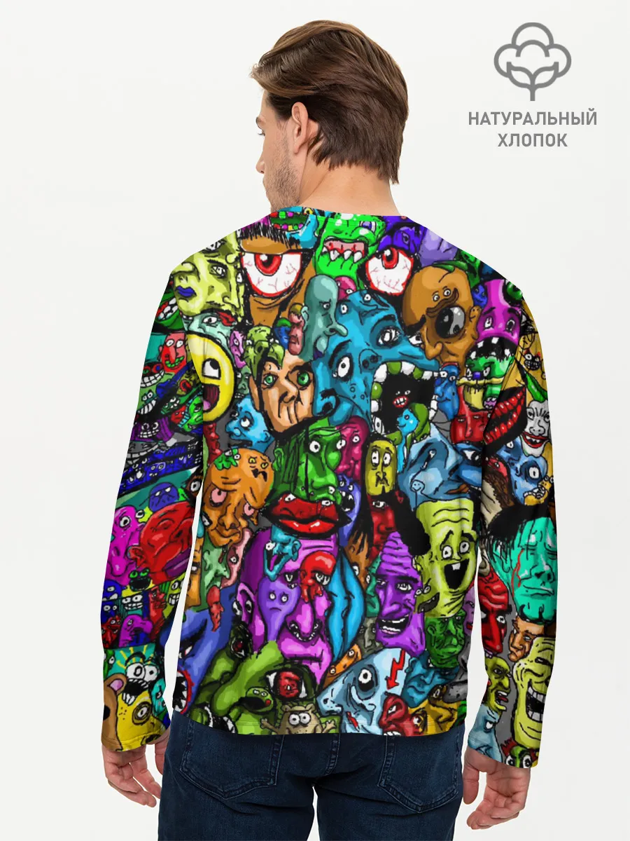 Мужской лонгслив базовый / МЕМЫ