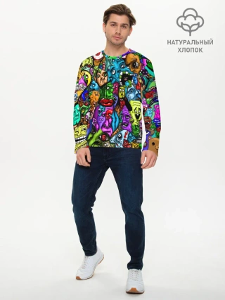 Мужской лонгслив базовый / МЕМЫ