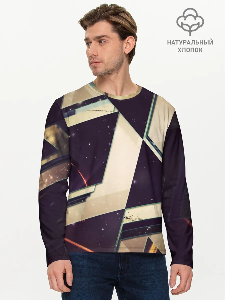 Мужской лонгслив базовый / АБСТРАКЦИЯ КОСМОС