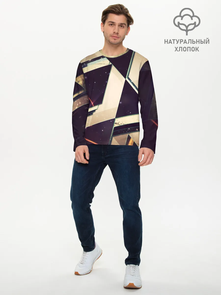 Мужской лонгслив базовый / АБСТРАКЦИЯ КОСМОС