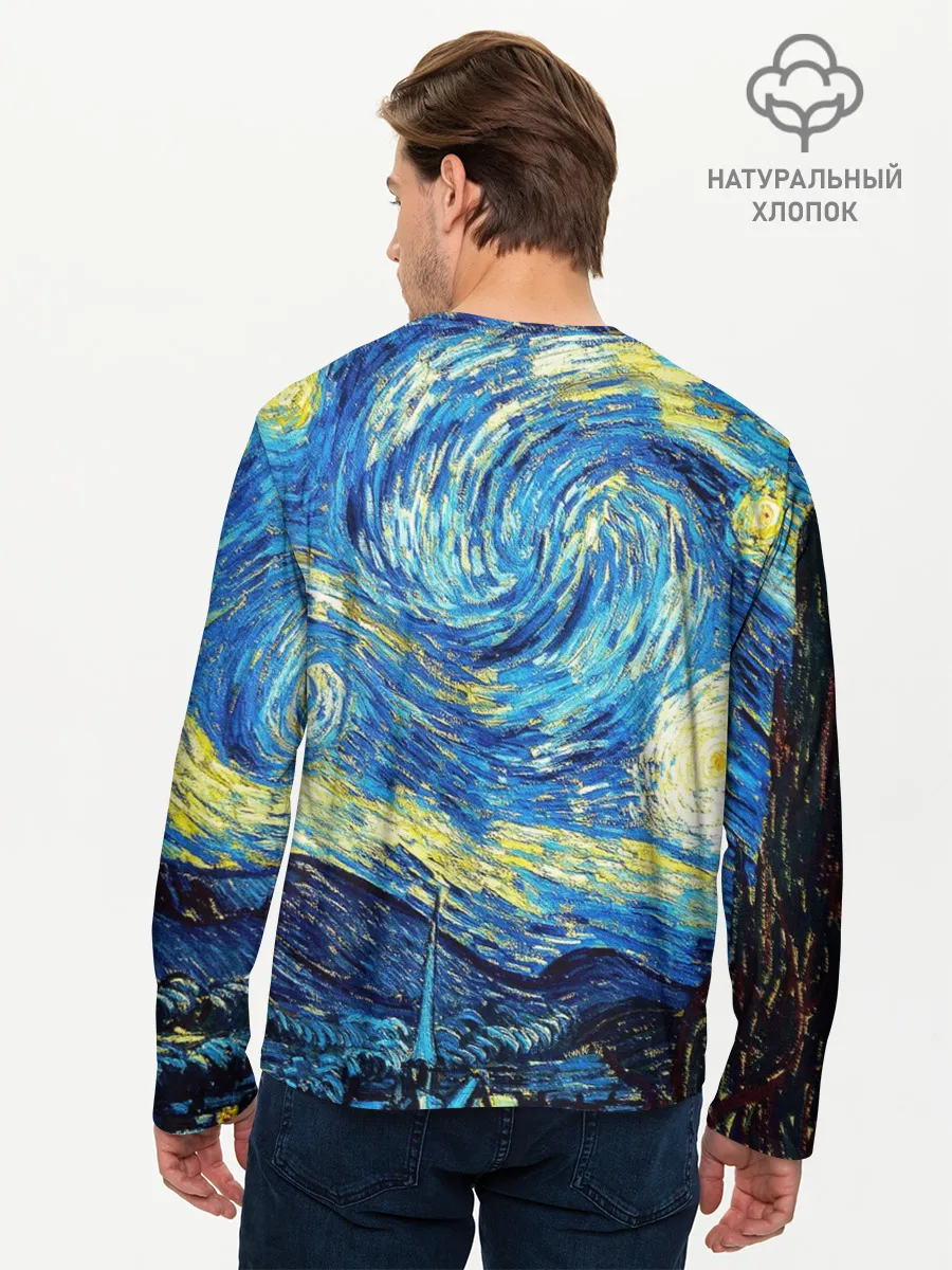 Мужской лонгслив базовый / Марла на картине Ван Гога