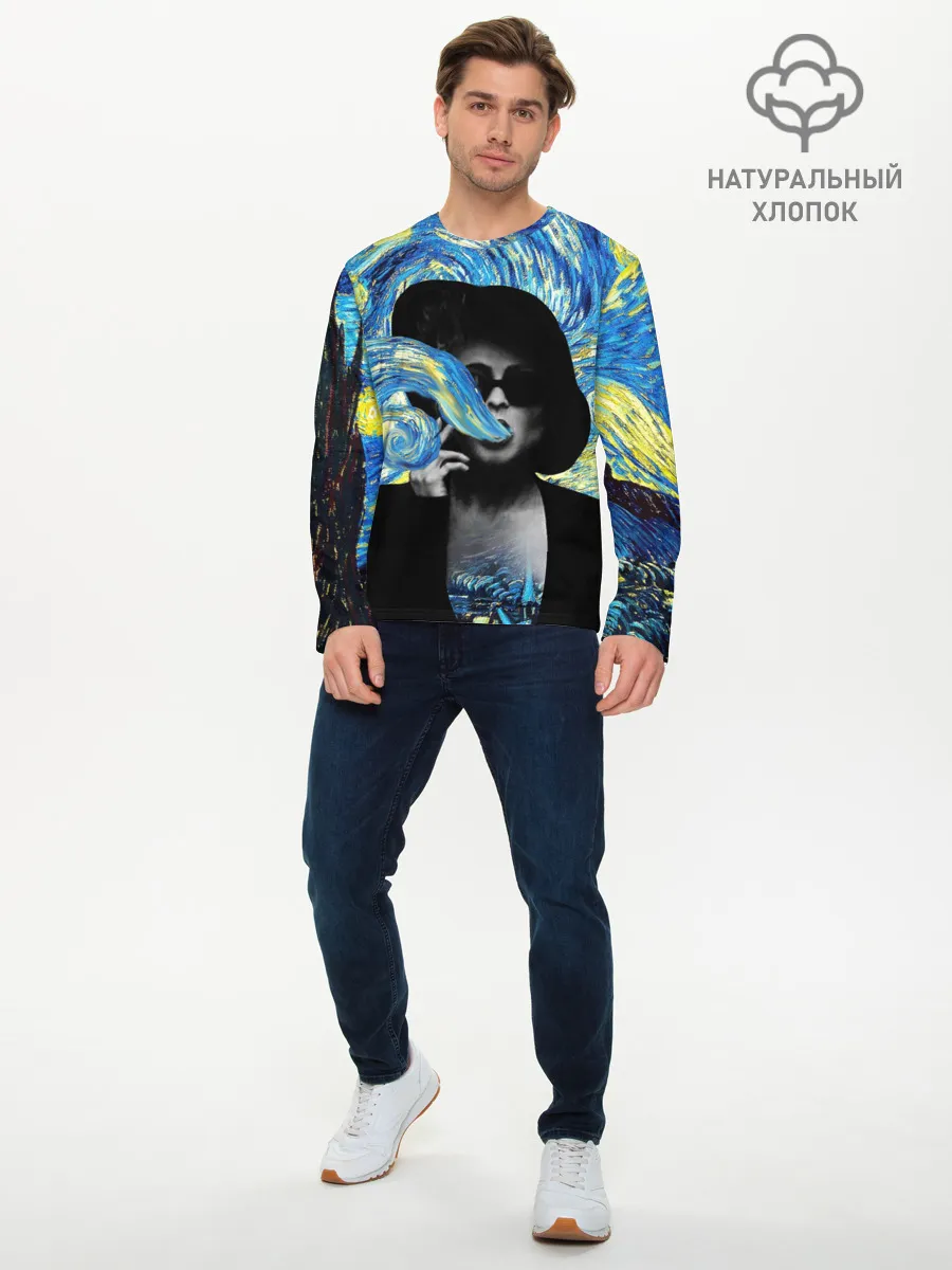 Мужской лонгслив базовый / Марла на картине Ван Гога