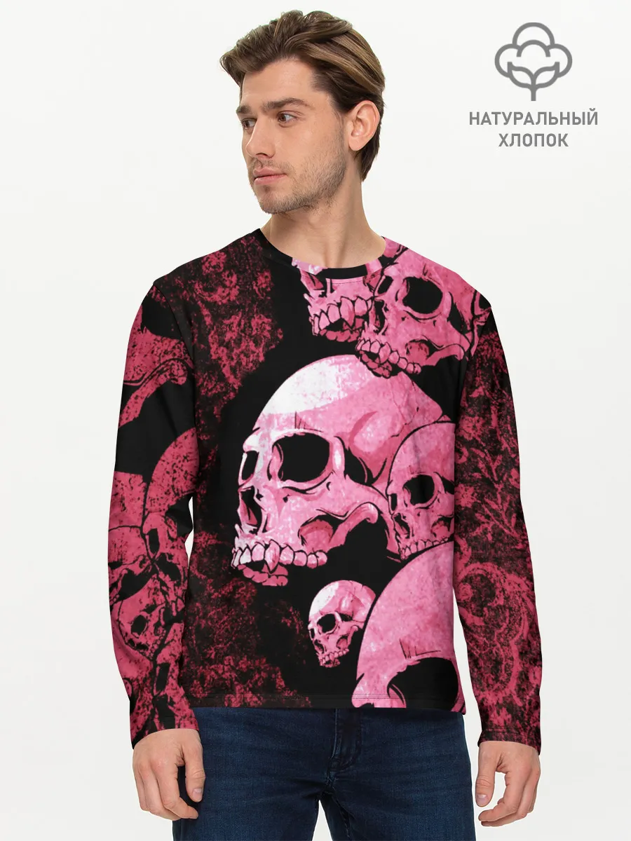 Мужской лонгслив базовый / ЧЕРЕПА