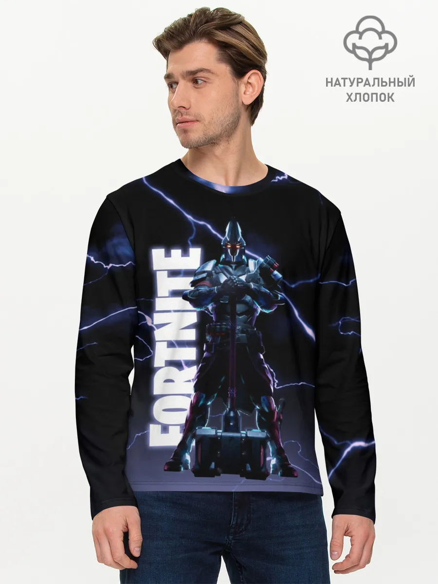 Мужской лонгслив базовый / НЕСОКРУШИМЫЙ РЫЦАРЬ FORTNITE