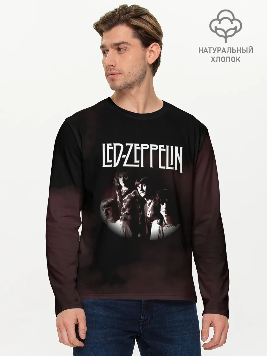 Мужской лонгслив базовый / Led Zeppelin
