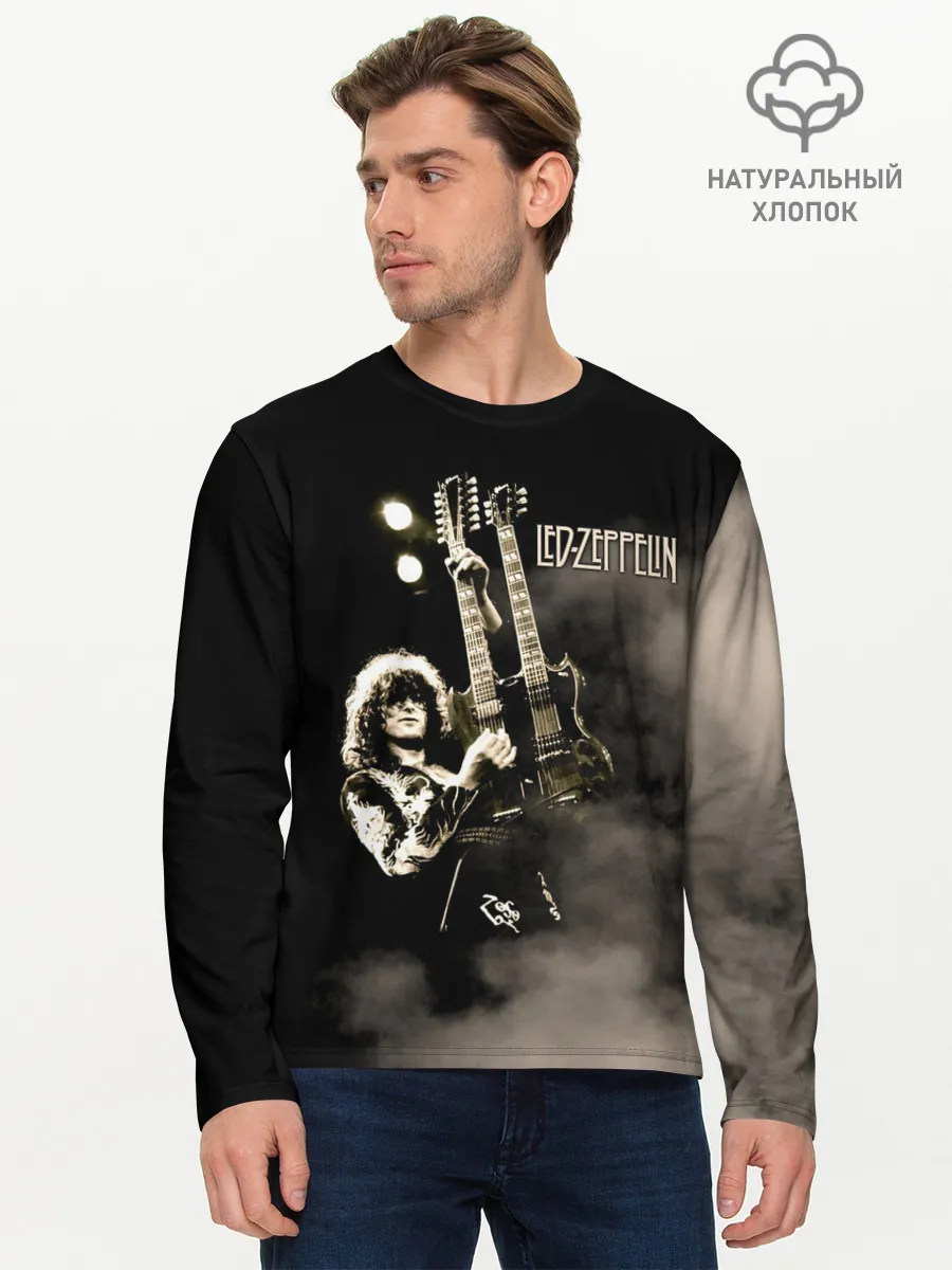 Мужской лонгслив базовый / Led Zeppelin