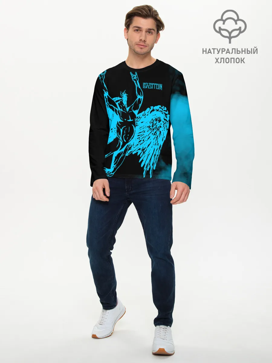 Мужской лонгслив базовый / Led Zeppelin