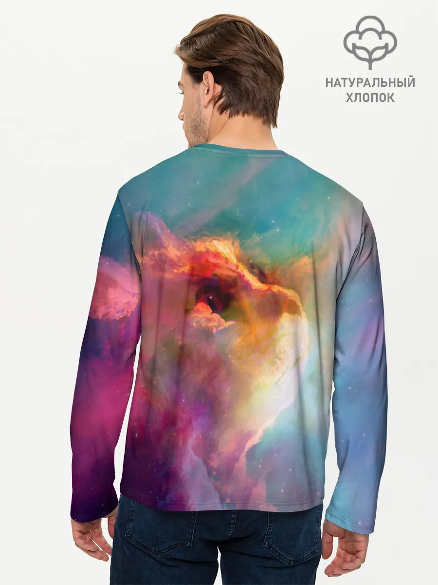 Мужской лонгслив базовый / КОСМИЧЕСКИЙ КОТ