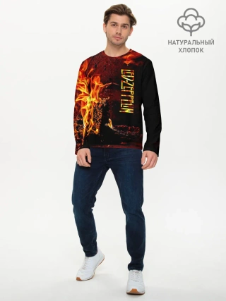 Мужской лонгслив базовый / Led Zeppelin